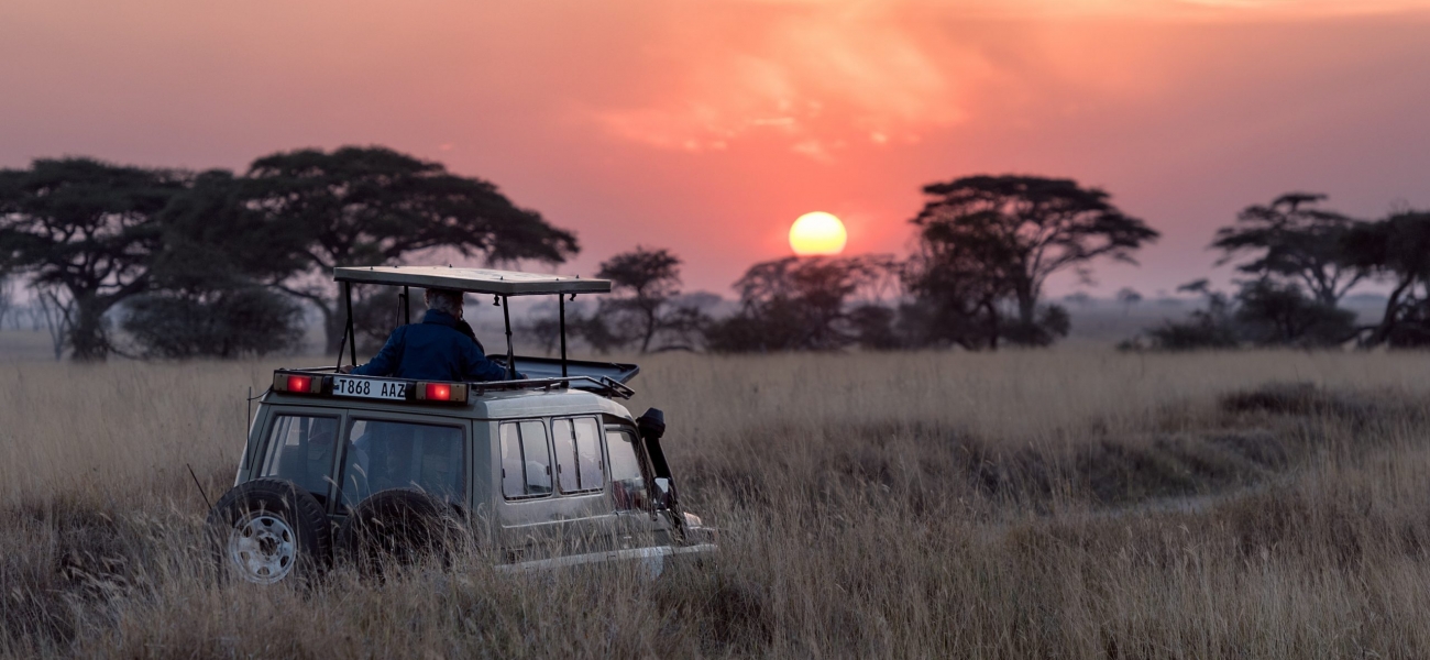 man riding on gray car during sunset